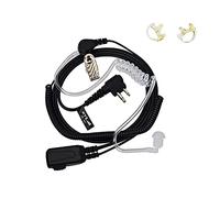 UAYESOK Auriculares de 2 Pines y 2 vías para Radio, Auriculares con Tubo de Aire acústico encubierto con micrófono PTT y Molde para Radio Motorola CP040 CP140 Hytera Midland Walkie Talkie