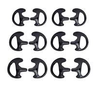 UAYESOK Auriculares de repuesto de silicona suave para Motorola Kenwood, radio bidireccional, tubo de bobina acústica, walkie talkie Covert, auriculares (SML*2, negro)