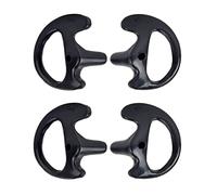 UAYESOK Auriculares de repuesto de silicona suave universales para auriculares Walkie Talkie Air con tubo acústico (2 pares, negro, tamaño mediano)