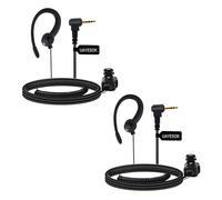 UAYESOK Auriculares inalámbricos de 1 pin de 2,5 mm, tipo G, para Walkie Talkie Motorola Talkabout TLKR T92 H20 T60 T80 T82 XT180 con micrófono PTT y tapones para los oídos (2 unidades)