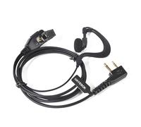 UAYESOK Auriculares PTT en Forma de G | 2 Pines para radios bidireccionales | Compatible con walkie-talkies Midland G7 Pro G8 G9 Pro M24 M24 Plus M48 M99 G6 XT G7 XTR Midland Standard 2 Pines