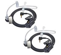 UAYESOK Covert Walkie Talkie - Auriculares de radio de tubo acústico de aire de 1 pin de 2,5 mm con micrófono PTT para Motorola Talkabout TLKR T42 T60 T61 T62 T80 T82 Extreme T92 H2O Security 2 Way