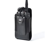 UAYESOK Funda para Walkie Talkie, Bolsa Táctica Cuero para Radio, Molle Radio Holder, Ajustable Militar Multi-Función Compatible con Baofeng Kenwood President Midland Retevis Yaesu Motorola