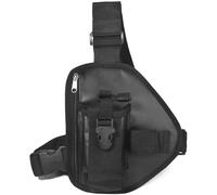 UAYESOK Funda Walkie Talkie, Arnés para el Pecho de Radio, Torácico Táctico, Bolsa Militar con Correa Ajustable para Radio Baofeng Motorola Icom Midland Kenwood (Negro)