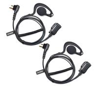 UAYESOK G Form - Auriculares de policía para Motorola de 2 pines, con micrófono PTT, para Motorola XT420 XT460 CP040 DP1400 GP88 Hytera PD405 PD505 (2 unidades)