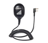 UAYESOK Micrófono de hombro de mano resistente, micrófono de radio bidireccional de 2 pines, para Baofeng BF-888s UV5R Quansheng UV5R UVK6 Kenwood Retives Walkie Talkie