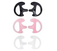 UAYESOK Molde de silicona suave de repuesto para auriculares de tubo de bobina acústica Walkie Talkie Air (3 pares, tamaño mediano)