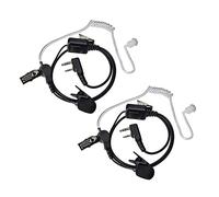 UAYESOK Pinganillo Walkie Talkie 2 Pin Auricular de Seguridad con Tubo Acústico con Clip de micrófono con PTT para Kenwood TK-3501 Baofeng UV-5R 888S Esynic Protalk Radio bidireccional (2 Piezas)