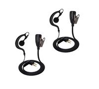 UAYESOK Radio Auricular G Forma Walkie Talkie Headset con PTT Mic Micrófono para Motorola Radio Dos Pin CP040 CP200 DP1400 GP300 XT180 XT420 XT460 Hytera PD505 (2 Unidad)