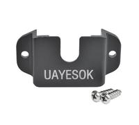 UAYESOK Soporte 3 en 1 para walkie talkie para coche, radio y altavoz, micrófono y dispositivo móvil, soporte para micrófono CB con adhesivo 3M para Baofeng Kenwood Motorola Quansheng (negro, 1