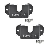 UAYESOK Soporte 3 en 1 para walkie talkie para coche, radio y altavoz, micrófono y dispositivo móvil, soporte para micrófono CB con adhesivo 3M para Baofeng Kenwood Motorola Quansheng (negro, 2