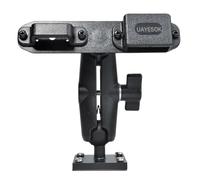 UAYESOK Soporte de radio de mano 2 en 1 con clip y soporte para micrófono para altavoz Walkie Talkie (agujero para tornillo + instalación trasera adhesiva 3M)