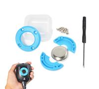 UAYESOK Soporte magnético para micrófono de radio CB, soporte para micrófono de radio móvil, soporte de micrófono redondo con adhesivo 3M para radio móvil President Kenwood, Motorola Cobra, radio