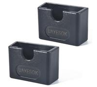 UAYESOK Soporte para radio de coche, soporte para micrófono y radio, con lámina adhesiva 3M, universal, para Motorola Baofeng Kenwood, Yaesu Midland Quansheng (negro, 2)