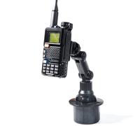 UAYESOK Soporte para radio de coche, walkie talkie y micrófono de radio, soporte ajustable para Motorola Kenwood Baofeng Midland Icom Yaesu Hnadheld radio bidireccional