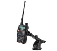 UAYESOK Soporte para walkie talkie de coche para vehículo con ventosa para radio de mano, soporte para salpicadero de Motorola Baofeng Icom Kenwood Yaesu Midland VHF UHF CB de dos vías