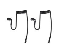 UAYESOK Tubo acústico de aire de repuesto de bobina de nailon para auriculares de radio de dos vías Motorola Kenwood Baofeng Walkie Talkie Kit de vigilancia (negro) (2 piezas)