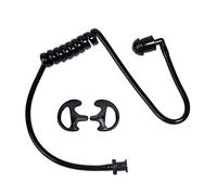 UAYESOK Tubo acústico de aire de repuesto, tubo de audio de bobina transparente con auriculares de silicona suave para auriculares de radio bidireccional Motorola Kenwood Baofeng Walkie Talkie (negro)