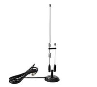 UAYESOK VHF UHF 2m/70 cm, Antena de Radio móvil de Banda Dual Base magnética Aérea - PL259 con 13ft (4m) RG-58 Cable coaxial, escáner de Policía de Radio Amateur (Negro)