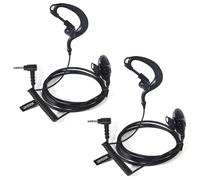 UAYESOK Walkie Talkie Auricular, 1 pin 2.5 mm en forma de G, auriculares de seguridad con micrófono PTT para Motorola Talkabout TLKR T92 H20 PMR446 T60 T80 T82 XT180 Radio bidireccional (2 piezas)