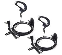 UAYESOK Walkie Talkie Auricular de 2 pines con micrófono PTT G tipo Radio de seguridad compatible con Kenwood Baofeng UV-5R UV-82 BF-888S RT24 RT27 RT622 (paquete de 2)