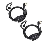 UAYESOK Walkie Talkie Auricular en Forma de G Serveilance Headset 2 Pin con micrófono PTT para Kenwood TK-2107 TK-3107 TK-3200 BAOFENG UV-5R Retevs Kit de Radio bidireccional de Seguridad (2 Piezas)
