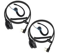 UAYESOK Walkie Talkie - Auriculares de radio con forma de G, 2 pines, para Midland G7, G7, XTR, G9, Pro Plus, G5, G6, G8, XT30, XT50, XT60, XT70, ALAN42, ALAN52, M24, M48 con micrófono PTT (2 unidades