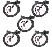 UAYESOK Walkie Talkie - Auriculares de radio en forma de G, 2 pines, para Baofeng UV5R 888s UV-82HP BF-F8HP Kenwood con micrófono PTT y auriculares (5 unidades)