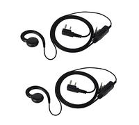 UAYESOK Walkie Talkie - Auriculares tipo C de 2 pines con micrófono PTT para radio Kenwood TK-250 Baofeng UV-5R UV-82 BF-888S Retevis TYT (2 unidades)