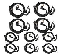 UAYESOK Walkie Talkie G Ring Auricular de Radio de Seguridad de 2 Pines con micrófono PTT Compatible con Motorola CP040 DP1400 XT420 TX460 GP340 Hytera PD505 Midland G15 G18 (10 Piezas)