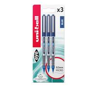 UB-150 Eye Micro Rollerball - Bolas de punta redonda (3 unidades), color azul