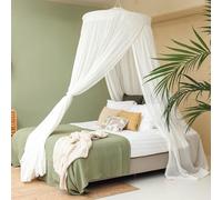 UB-STORE Dosel de Cama de Algodón 100 % para Cama Queen y King Size | Mosquitera de Lujo Hecha a Mano para Dormitorio | Red Decorativa en Forma Cónica con 2 Aberturas para el Hogar