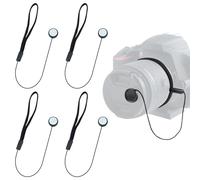 UBANU 5 protectores de tapa de lente de cámara, correa elástica para cubierta de lente, soporte de tapa de lente para Ca-Non, Ni-kon, So-ny, Fu-jifilm, O-lympus, Pa-nasonic y otros lentes SLR DSRL sin