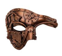 Ubauta Punk Masquerade Máscara para Hombre Mecánico Veneciano Máscara Mardi Gras Halloween - Negro Punk Media cara