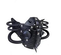 Ubauta Steampunk Máscara de Cuero de Cosplay y Mascarada de Remache Punk - Negro