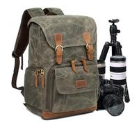 UBAYMAX Mochila Fotografia Profesional,Mochila Grande para Camara Reflex y Portatil,Foto Mochila Vintage DSLR,Mochila Casual Fotógrafa Viaje para Nikon/Sony/Canon