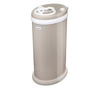 Ubbi Cubo de pañales de acero con bloqueo de olor, no requiere bolsa especial, ahorro de dinero, galardonado, cubo de pañales imprescindible de diseño moderno, color gris pardo