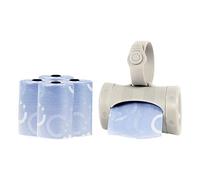 Ubbi Dispensador de bolsas gris On-the-Go y recarga de bolsas de basura, perfume lavanda, conjunto de ahorros para bebés