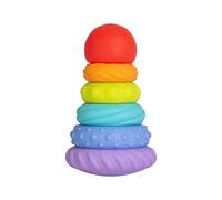 Ubbi Mordedor para bebé, silicona multitexturizada, juego de 6 piezas, juguete de desarrollo temprano