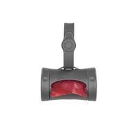 Ubbi Soporte retráctil para bolsas de excrementos de perro y dispensador con correa de silicona, incluye 2 rollos de bolsas de basura a prueba de fugas con aroma a lavanda, color carbón