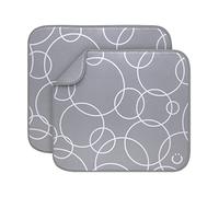 Ubbi Tapete de Secado de Platos, 2 Unidades, Gris, Microfibra, sólido