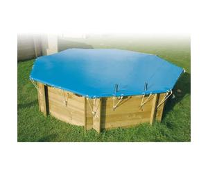 Ubbink Cobertor de Invierno y Seguridad para Piscina de Madera Rectangular 200x350 550g NF P 90-308 OUT7512014