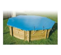 Ubbink Cubierta de Invierno y Seguridad Octagonal 430 para Piscina de Madera Azul 550g