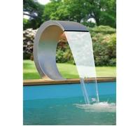 Ubbink Mamba Cascada LED para Piscina Acero Inoxidable 316L Resistente al Cloro 20 Tiras LED Azules Conexiones 38mm