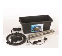 Ubbink Niagara 60 Led Kit de cuchilla de agua con iluminación LED para cascadas, acero inoxidable 304, incluye bomba y manguera
