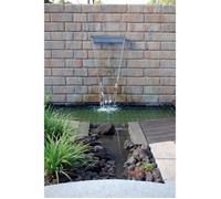 UBBINK Tobogán de Acero Inoxidable Niagara 60 con Iluminación LED Blanca para Estanque de Jardín, Ancho 60 cm