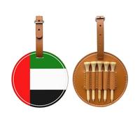 UBBVPKY Bolsa Portátil Novedosa para Guardar Pelotas De Golf con La Bandera De Los Emiratos Árabes Unidos Accesorio Personalizado para Tu Pelota De Golf Ideal para Marido Novio Padre Y Golfistas
