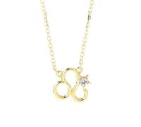 UBBVPKY Collar Con Colgante De Diamantes Del Zodiaco Regalo De Cumpleaños Astrología Horóscopo De Las 12 Constelaciones Delicados Collares Para Mujeres Hombres Y Adolescentes Leo
