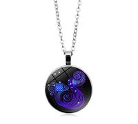 UBBVPKY Collar Con Colgante De Doce Constelaciones Para Hombre Y Mujer Cadena De Suéter Con Piedras Preciosas De Moda Joyería Con Signo Zodiacal Collar De Astrología De Cumpleaños Regalo Para Acuario
