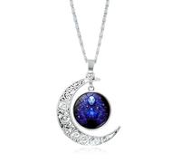 UBBVPKY Collar Con Colgante De Las 12 Constelaciones Que Brilla En La Oscuridad Para Mujer Con Luna Hueca Signo Del Zodiaco Astrología Horóscopo Constelación Regalo De Cumpleaños Para Hombre Virgo